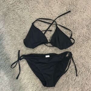 Shade &shore black tie bikini